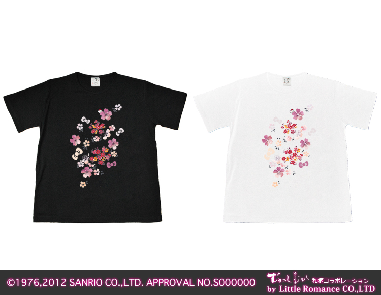 S-2746 和柄ハローキティ半袖Tシャツ 小桜｜和柄ブランドのむかしむかし